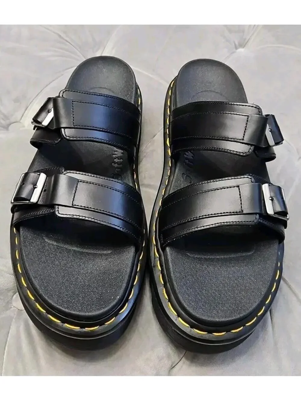 Dr. Doc’s Martens DM Myles Mens 14 US Black Leather Outdoor Strappy Sandals NEW